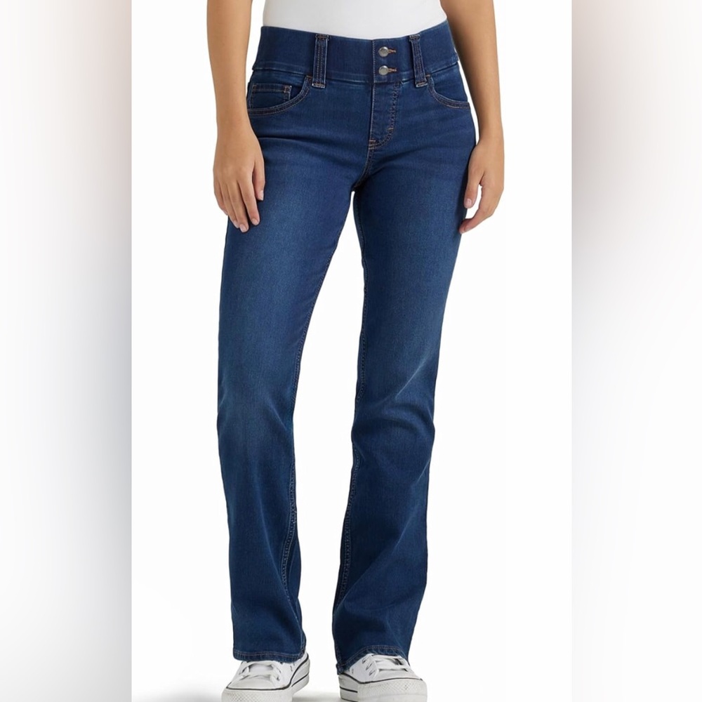 NWT - Lee Indigo Women’s Pull-On Waist Smoother Jeans - Size 14
